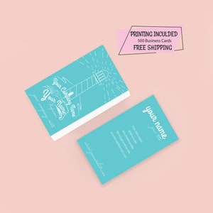 Nautical Theme Business Cards 500 Printed Business Cards Personalized Shop Cards