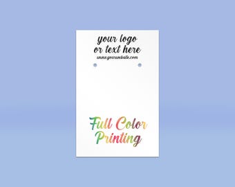Earring Cards | 100 pcs 2" x 3" Custom Printed Jewelry Earring Display Cards ~ Earring Cards ~ Custom Earring Cards ~ 2" x 3"