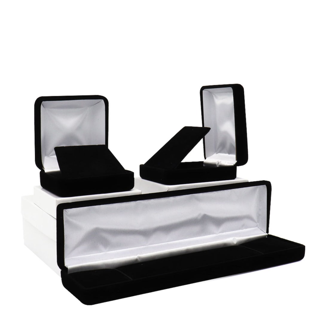 Lot of 12 Black Velvet Jewelry Gift Boxes Jewelry Ring Etsy