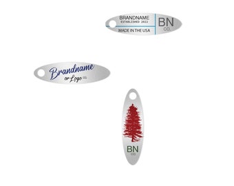 200 Pieces ~ Custom Oval Tags ~  Add you Logo ~ Printed Tags ~ Personalized Tags ~ Custom Hang Tags ~ Product Tags ~ Gift Tags