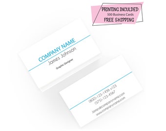 Business Cards 500 Printed Business Cards Personalized Shop Cards