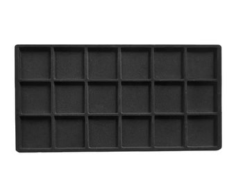 Jewelry Tray Liner-18 Compartment, Black or White Compartment Liner, Beading, collectables