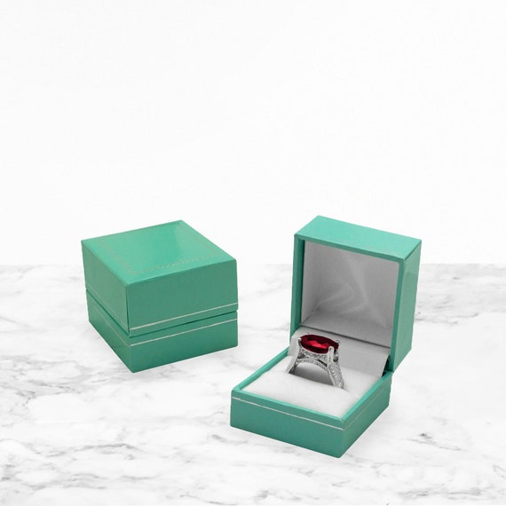 Bulk Teal Green Earring Boxes, Silver Trim Jewelry Box Green Earrings Box  Gift Box-single Earring Box Velvet Insert-pack of 12 Boxes 