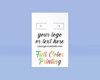 Hoop Earring Cards | 100 pcs Custom Printed Earring cards with your logo added