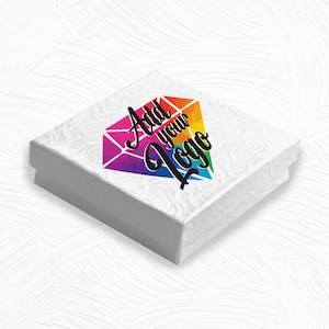 Printed Premium Swirl White Cotton Jewelry Display Packaging Gift Boxes 3-5/8" x 3-5/8" x 1" tall. -Made-In-Usa--Sold In Cartons of 100pcs