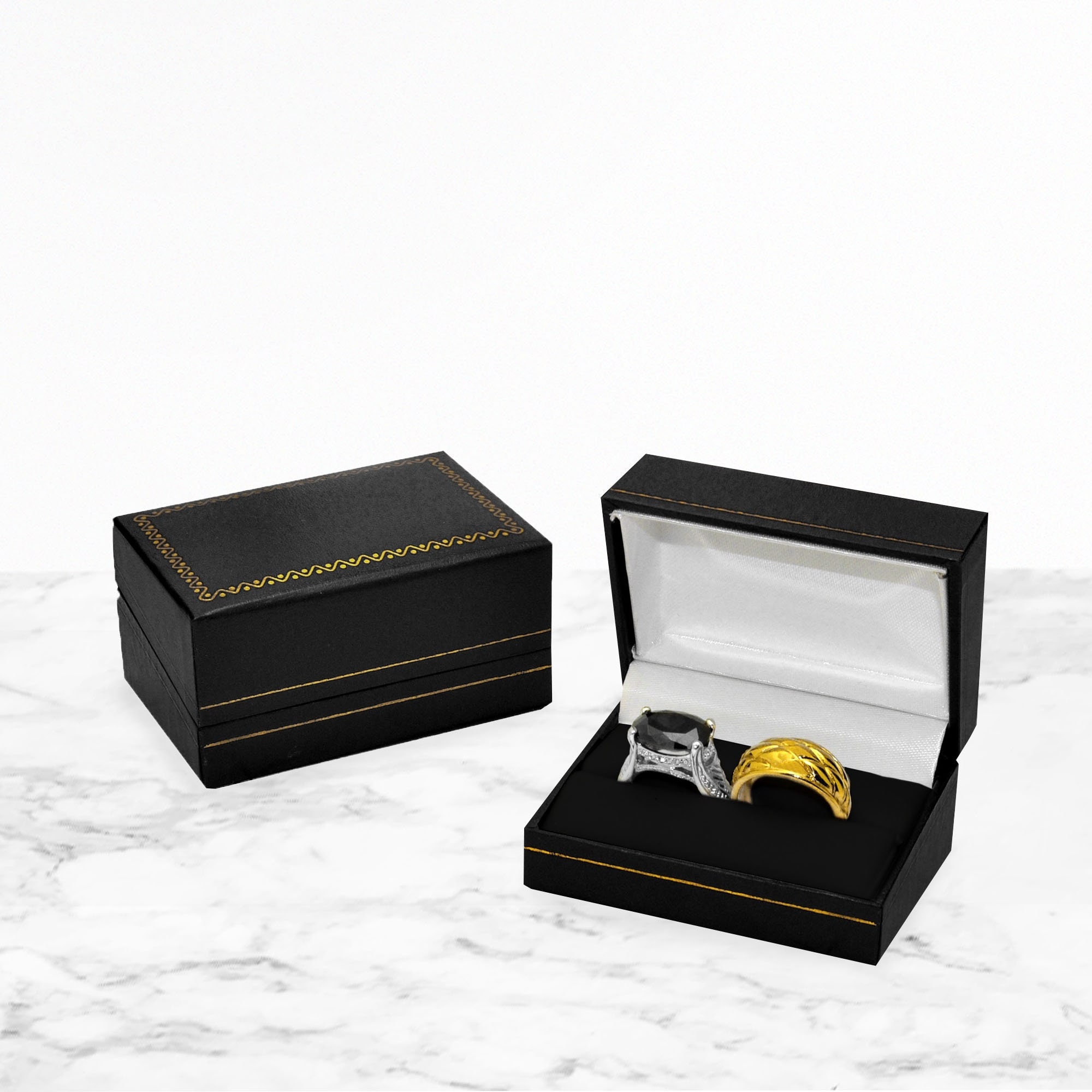 Black Leatherette Ring Box, Wholesale jewellery boxes | eBay