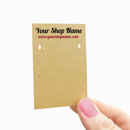 Custom Earring Display Cards Minimalist Jewelry Display Etsy