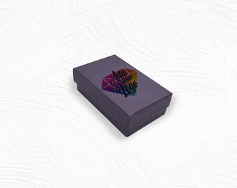 100 gift Boxes Bulk- Premium Purple Cotton Jewelry Display Packaging Gift Boxes- Measures 2-1/2" x 1-5/8" x 1"H.. -Made-In-Usa-