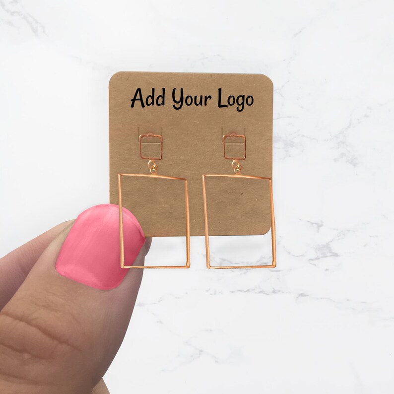 100 Pieces Custom Printed Earring Cards Hoop Earring Card Etsy
