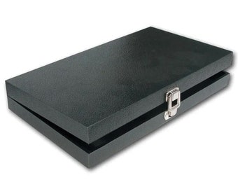 Jewelry Tray with Solid Lid  14 3/4" x 8 1/4" x 2 1/8". , Latch, Festival Tray, Dice , Trading card, Rings, Jewelry