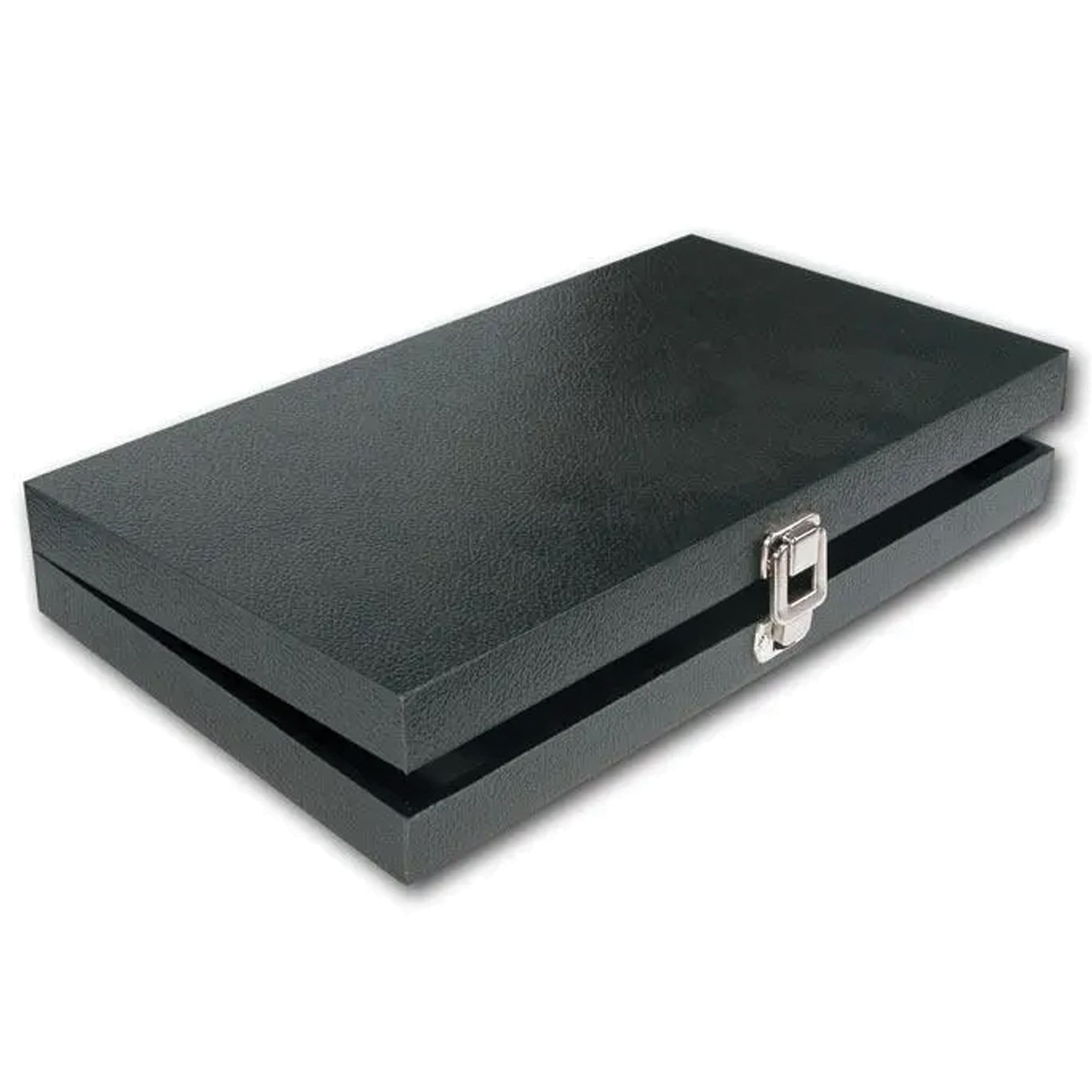 Bandeja para joyas con tapa sólida 14 3/4" x 8 1/4" x 2 1/8". , Pestillo, Bandeja para festivales, Dados, Tarjeta coleccionable, Anillos, Joyas