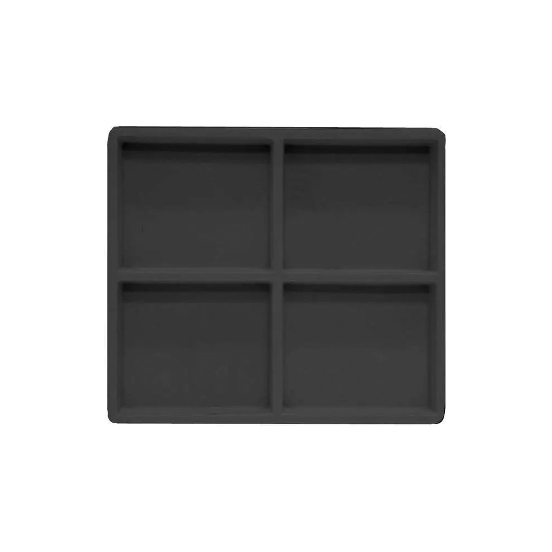 Flocked Insert Flocked Tray Insert-4 Compartment-half Size, Black Compartment Liner ...