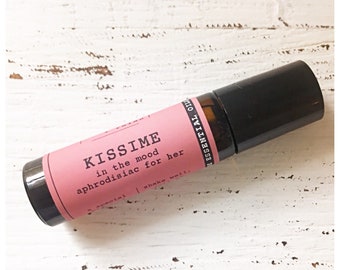 Kissime Aphrodisiac Roller Ball Blend For Her/ Gift Of Love / Aphrodisiac Essential Oil / Perfume For Her / Bringing Sexy Back