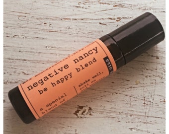 Negative Nancy roller ball blend / bad mood / positive attitude support / Be happy blend / mood lifting / pure essential oils