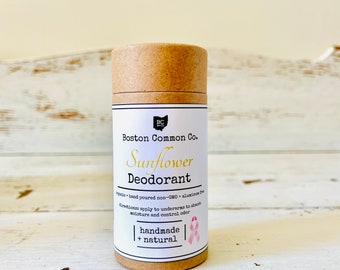 Sunflower Organic aluminum Free Hand Poured Deodorant in Kraft Tube