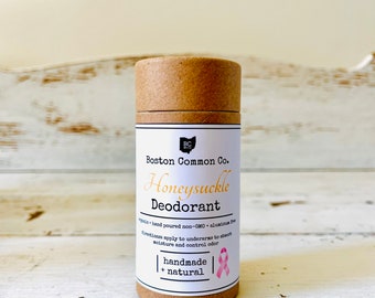 Honeysuckle Natural Aluminum Free Hand Poured Deodorant in Kraft Tube