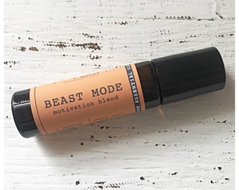 Beast Mode roller ball motivation blend / Student / athlete / Stimulating / support for completing tasks / synergy blend / gift