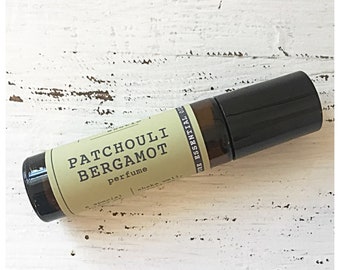 Patchouli Bergamot Essential Oil Rollerball Blend Perfume Suitable for Him and Her