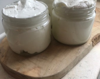 Vanilla Handmade Natural Body Butter For maximum Skin Hydration 12 oz Jar