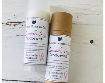 Déodorant coulé à la main sans aluminium biologique à la lavande et à la sauge d'Espagne