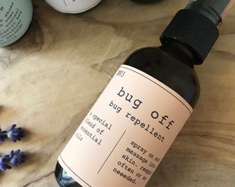 All Natural Bug Repellent 4 oz / Natural Bug Spray / Tick Repellent / Mosquito Repellent / Non Toxic Bug Spray / Essential Oil Bug Repellent