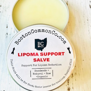 Lipoma Reduction Support Salve / Lipoma Tumors / Natural Lipoma Support / Natural Clean Healing / Compostable / Sustainable
