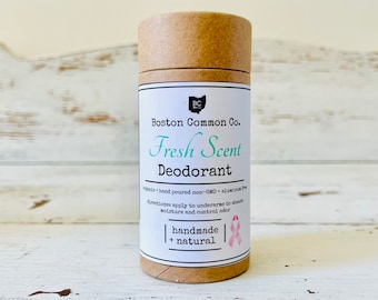 Fresh Scent Natural Aluminum Free Hand Poured Deodorant in Kraft Tube