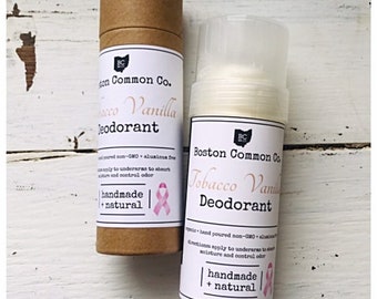 Tobacco Vanilla Organic Aluminum Free Had Poured Deodorant