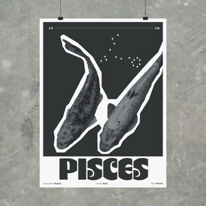 Pisces Zodiac Matte Poster