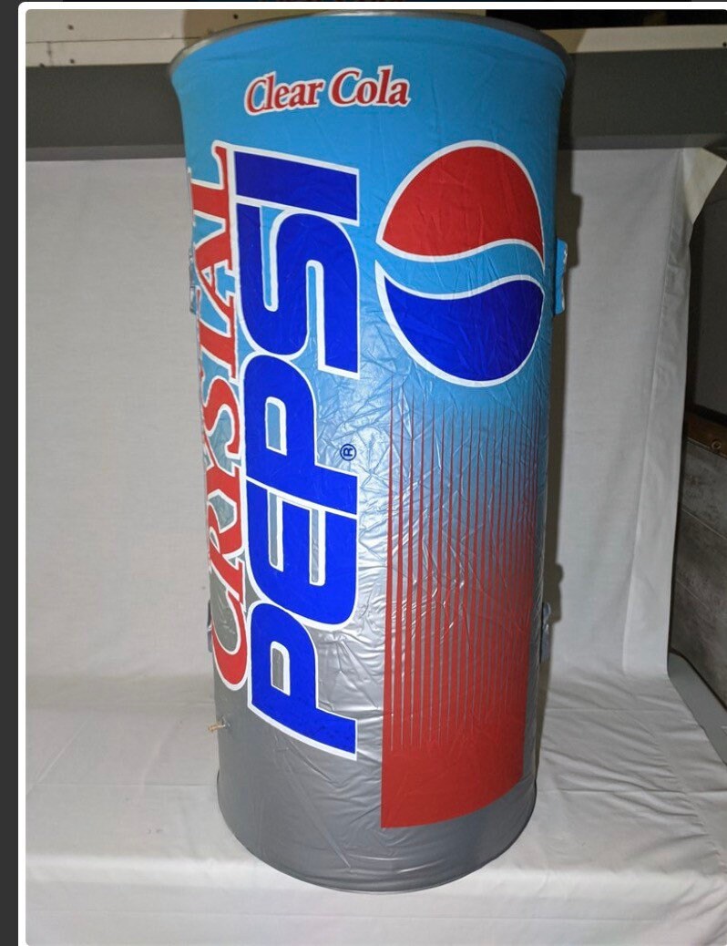 Vintage crystal clear Pepsi inflatable can advertisement | Etsy