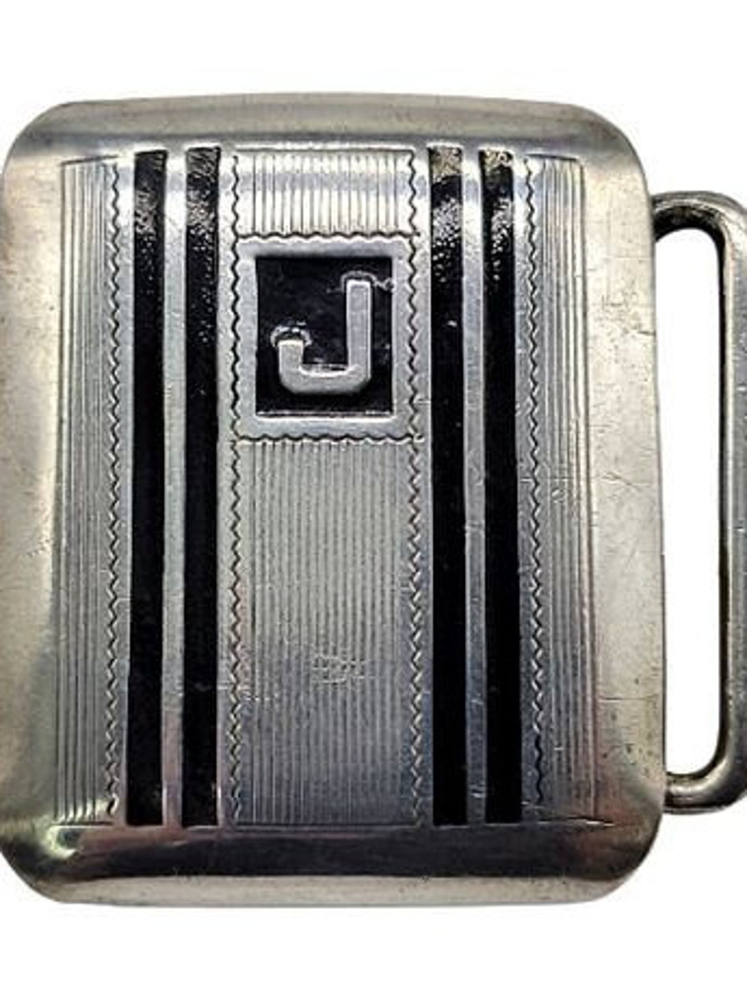 Vintage Hickok Pewter Monogram j Belt Buckle Rare Etsy
