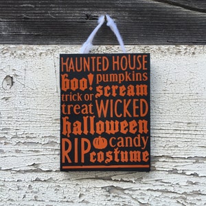 Halloween Schild - Geisterhaus