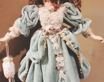 Fancy Broken Lady Porcelain Horror Doll