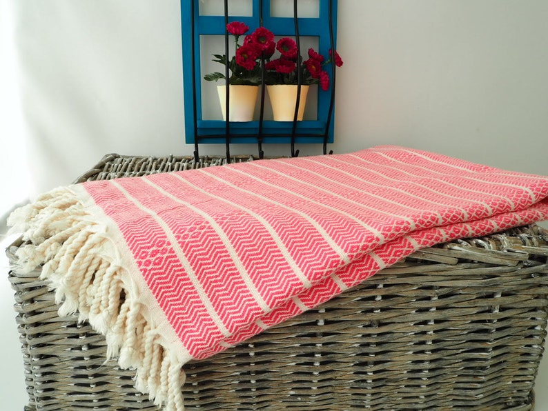 Pink Bamboo Towelpink Turkish Towelbamboo Turkish Etsy