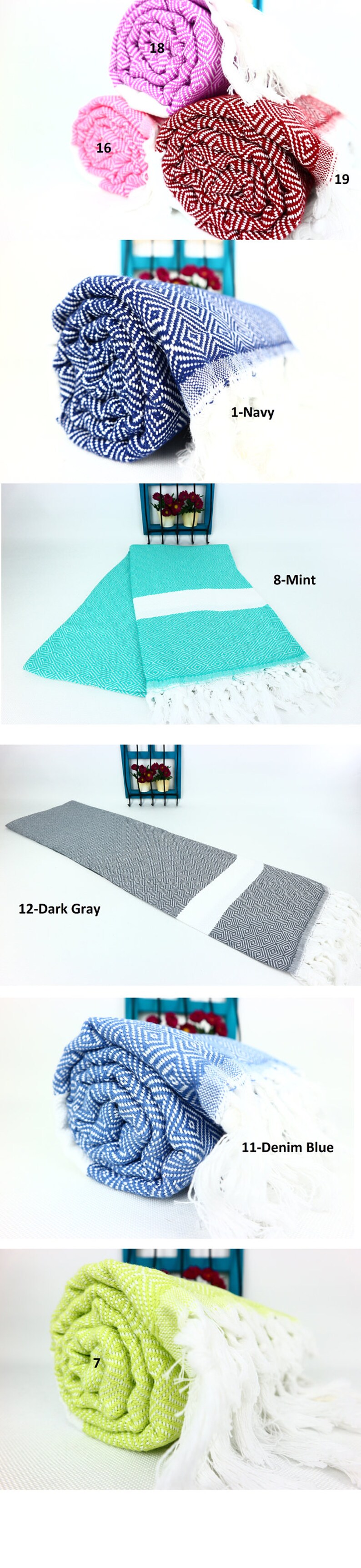 Turkish Hand TowelsTurkish Face TowelsPeshkirTurkish Head Etsy