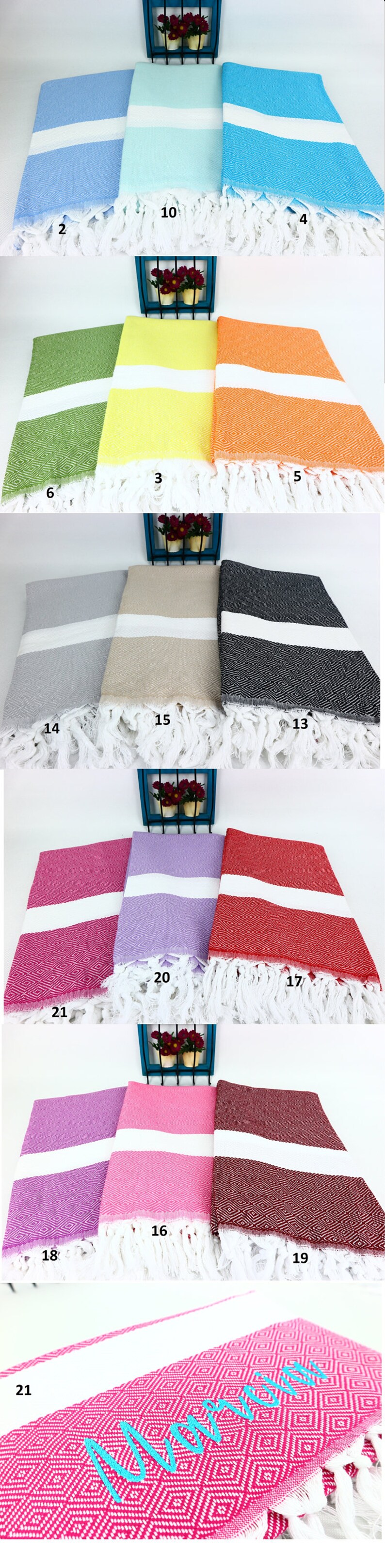 Turkish Hand TowelsTurkish Face TowelsPeshkirTurkish Head Etsy