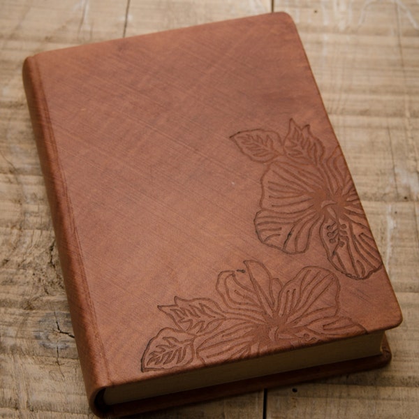 Brown Leather Hard Cover Journal, Handbound Journal, Leather Notebook, Diary, Travel Journal