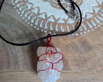 Himalayan salt necklace. Wire wrapped Himalayan salt necklace. Wire wrapped necklace