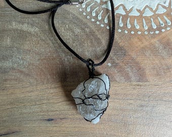 Himalayan salt necklace. Wire wrapped Himalayan salt necklace. Wire wrapped necklace