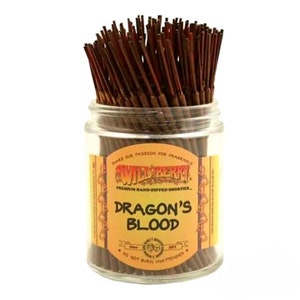 Dragon&#39;s Blood incense sticks. Wild Berry brand incense sticks. Shortie incense sticks. Highly fragranced incense sticks