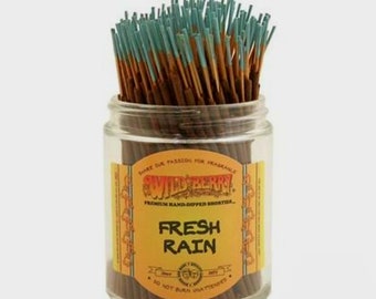 Fresh Rain incense sticks. Wild Berry brand incense sticks. Shortie incense sticks, Highly fragranced incense sticks