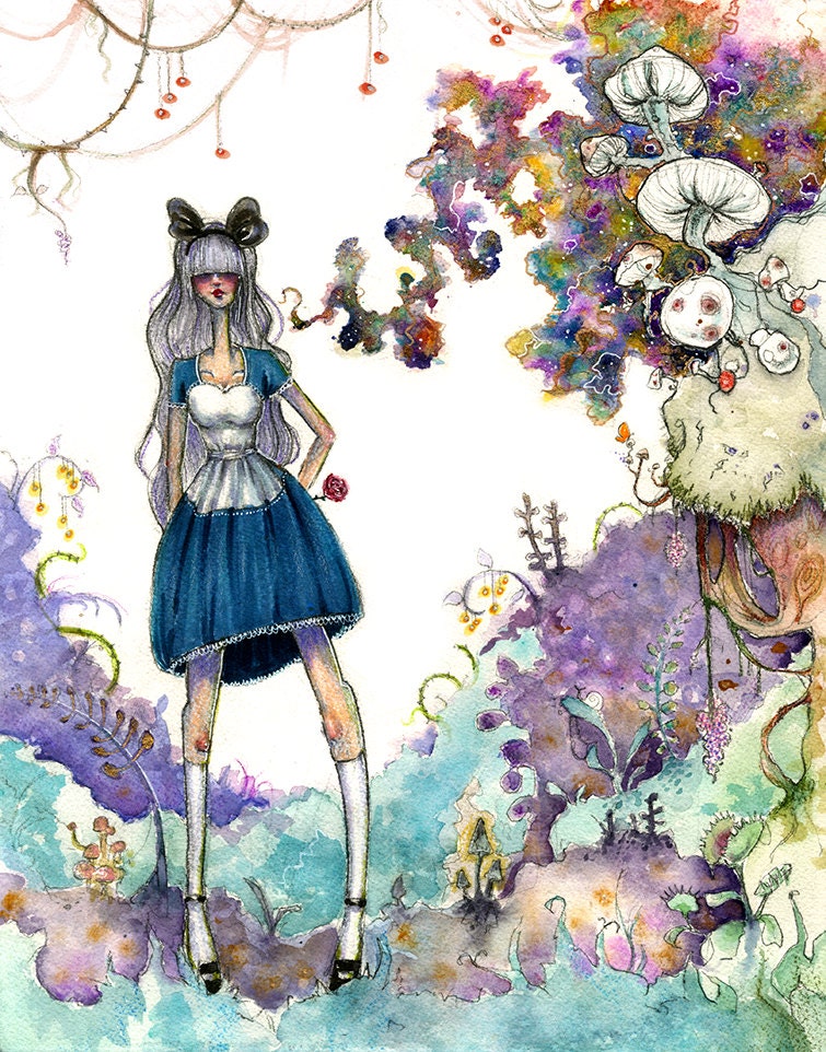 Alice in Wonderland Art Print | Etsy
