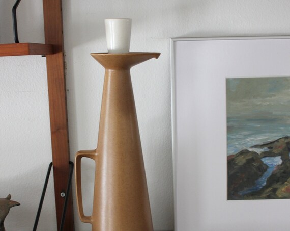 Vintage Modern Matte Vessel Pitcher with Stopper