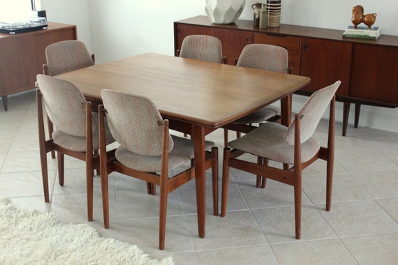 Mid Century Danish Teak Dining Table Designed by Svend Madsen