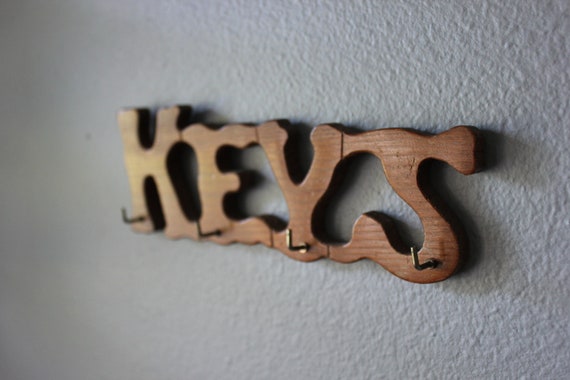 Retro Distressed Wood Key Rack Holder