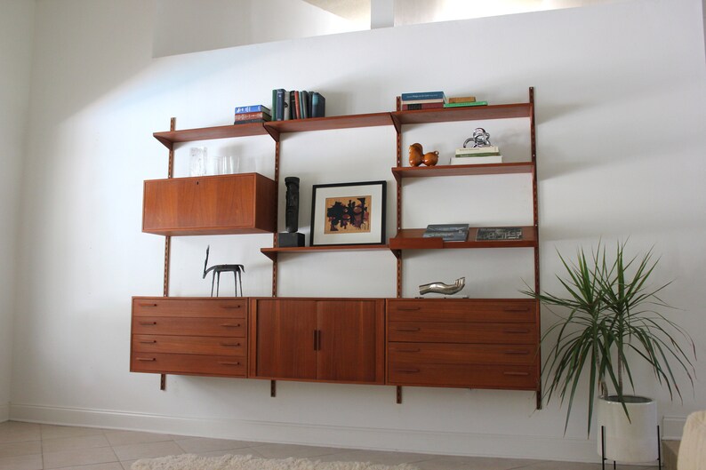 Three Or Four Bay Danish Teak Wall Unit By Kai Kristiansen