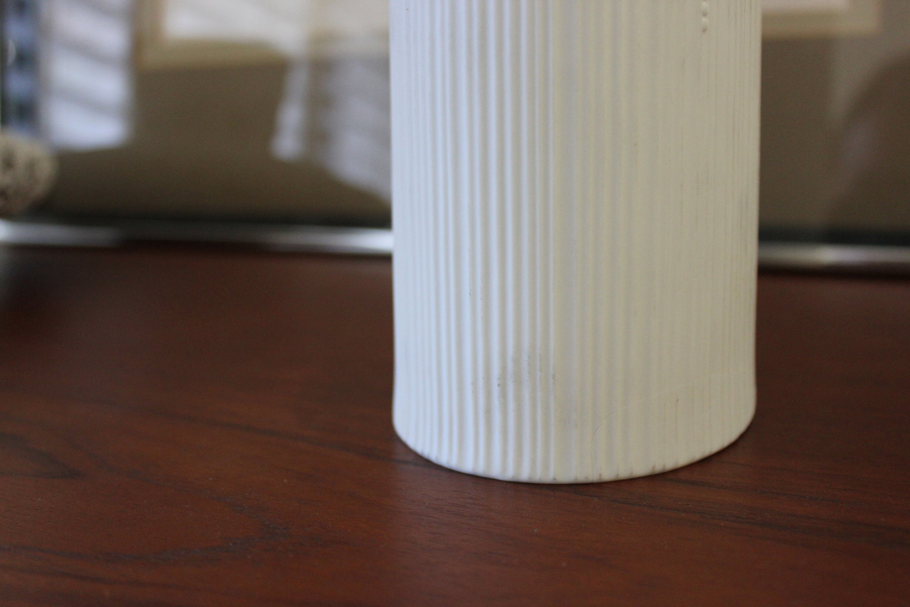 Modernist Tall White Bisque Oval Vase Rosenthal Studio Line 1960s