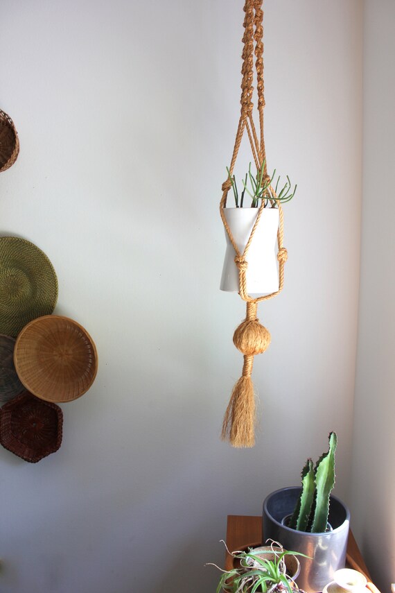 Large Hanging Macrame Jute Plant Hanger