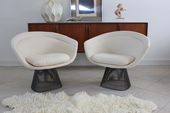 Pair of Platner Lounge Chairs by Warren Planter for Knoll