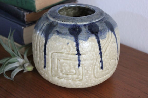 Signed Mid Century Modern Pottery Vase Planter
